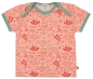 Preview: Leichtes T-Shirtmit Alloverprint Dschungeltiere - apricot