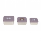 Preview: Snackbox Kinder (3er Set) - Edelstahl Brotdose, Tiny Farmer Lila