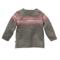 Preview: Warmer Strick Pullover mit Norweger-Muster  - braun