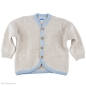 Preview: Strickjacke beige - hellblau