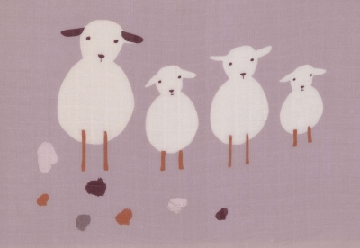 Lässig Mulltücher 3 Stk. - Tiny Farmer Flowers - Größe L