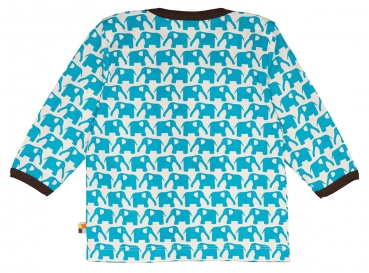 Langarm Shirt Elefanten - Aqua