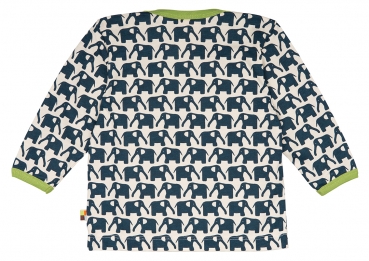 Langarm Shirt Elefanten - Marine
