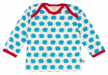 Langarm Shirt Igel - Sky