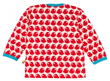 Langarm Shirt Spatzen - Tomato