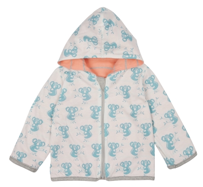 Wendejacke mit Kapuze Koala - peach