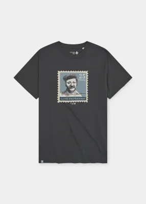 T-Shirt "Gustl Briefmarke" - dunkelgrau