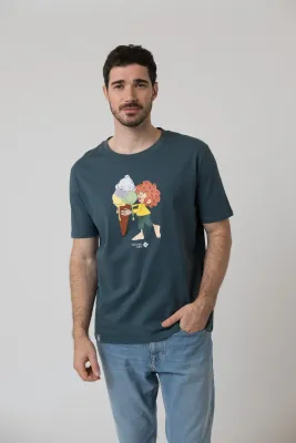 Preview: T-Shirt "Pumuckl Schleckeis" - dunkelgrün
