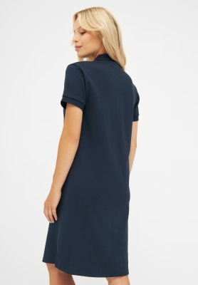 Robbenschnute Damen Polo Kleid -  Navy
