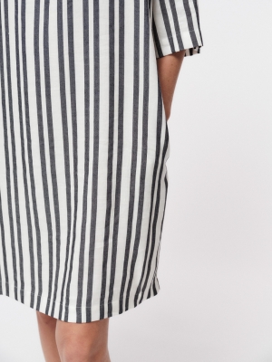 Preview: Kaftankleid - off white/atlantic