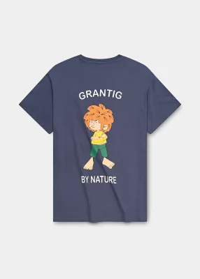 T-Shirt "Grantig by nature" - graublau, v2