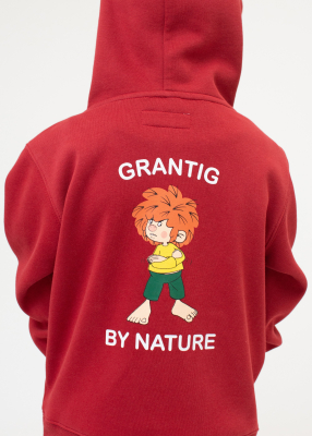 Hoodie "Grantig by nature v2" - dunkelrot (Kinder)