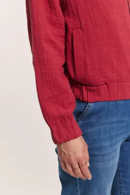 Preview: Jacke Rumii aus Bio-Baumwolle - garnet red