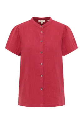 Bluse Elenaa aus Bio-Baumwolle - garnet red