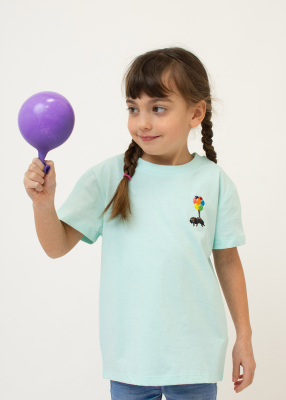 T-Shirt "Dackelexpress" - türkis - Kinder