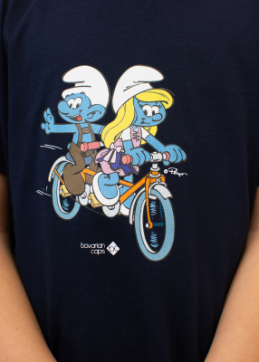 T-Shirt Schlümpfe: Trachtentandem - dunkelblau