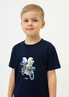 T-Shirt Schlümpfe: Trachtentandem - dunkelblau