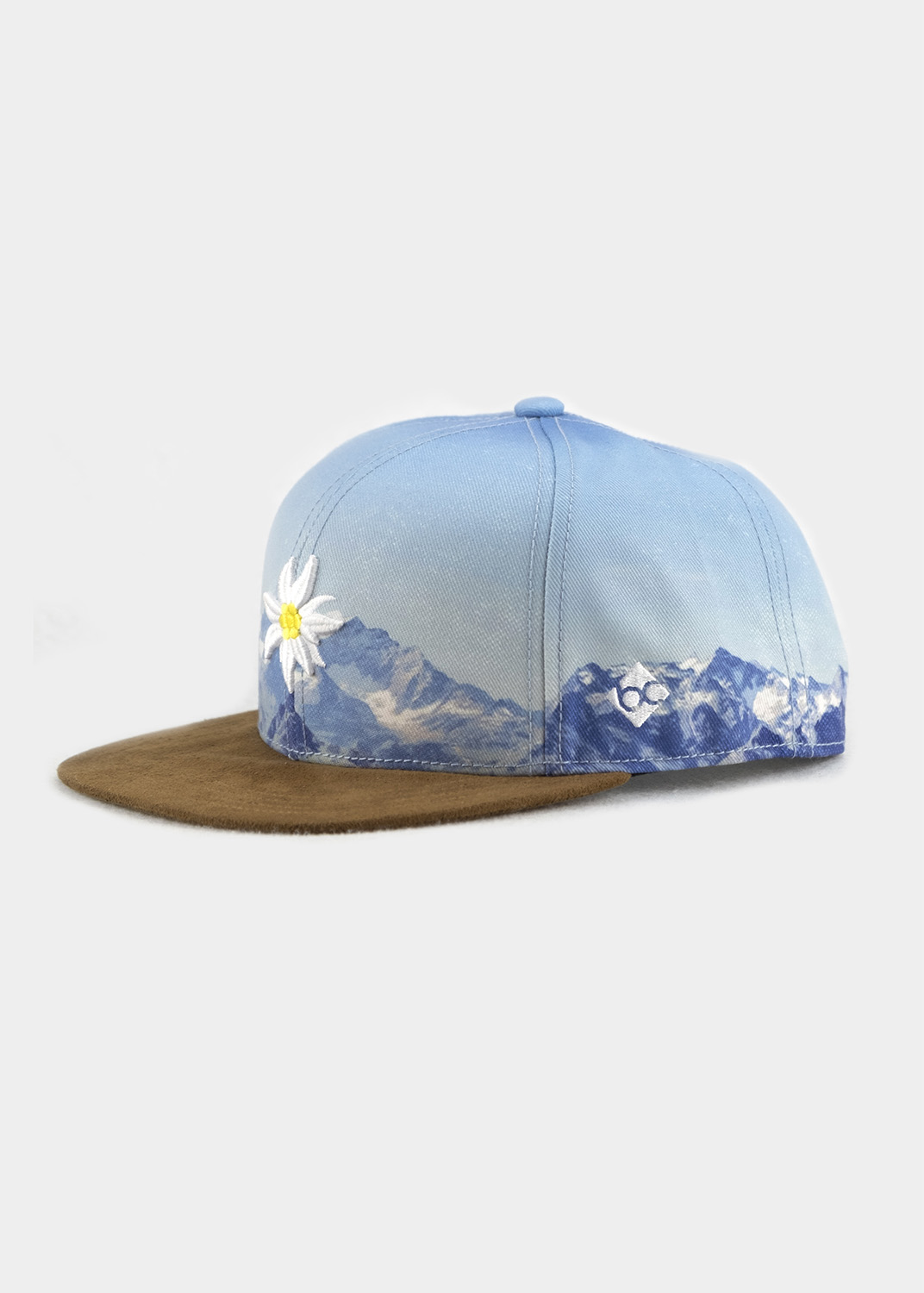 T-shirt Homme Spreadshirt Berglamdschaft, Motif Edelweiss Et Alpes