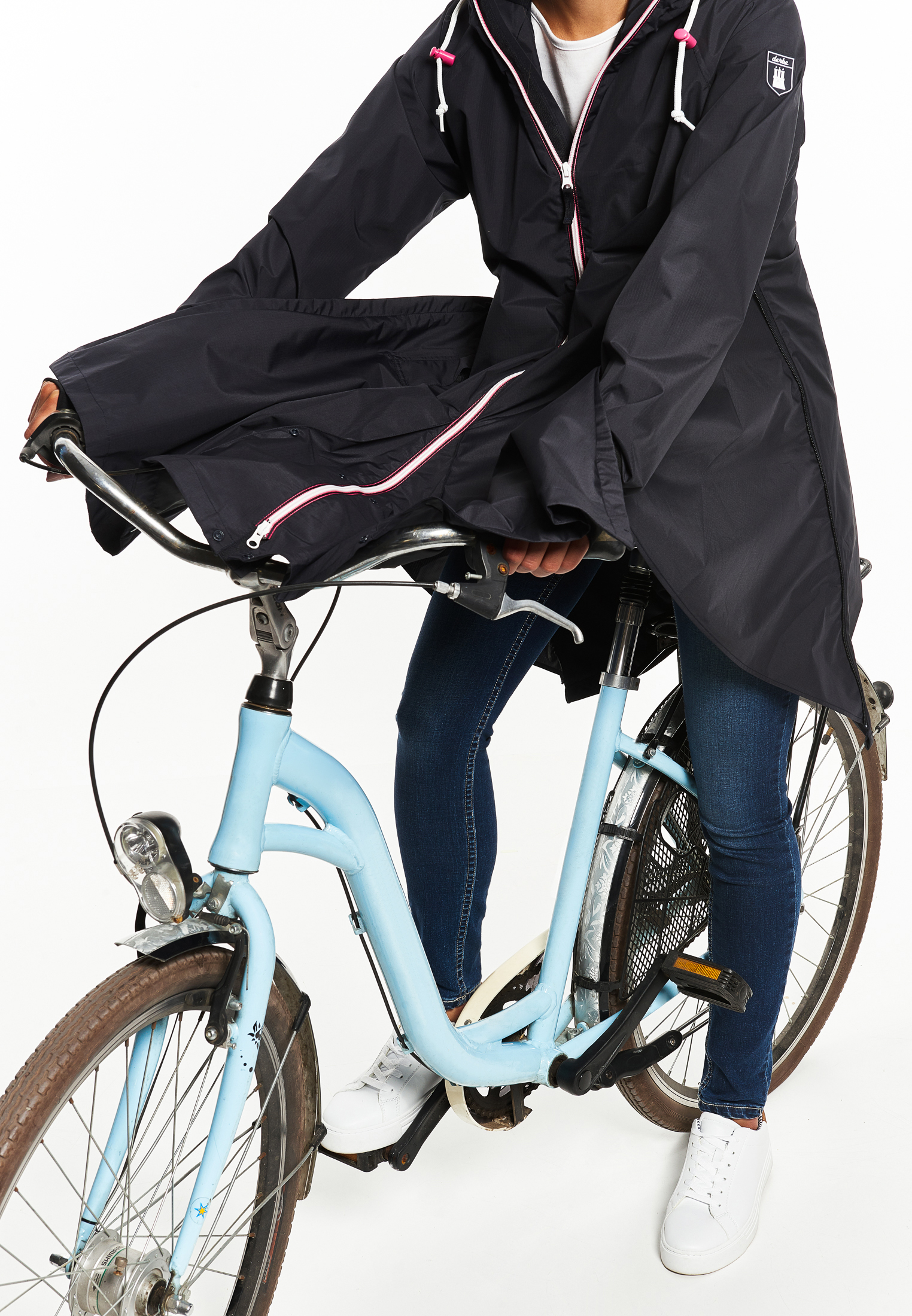 Regenmantel Fahrrad Cape darky navy
