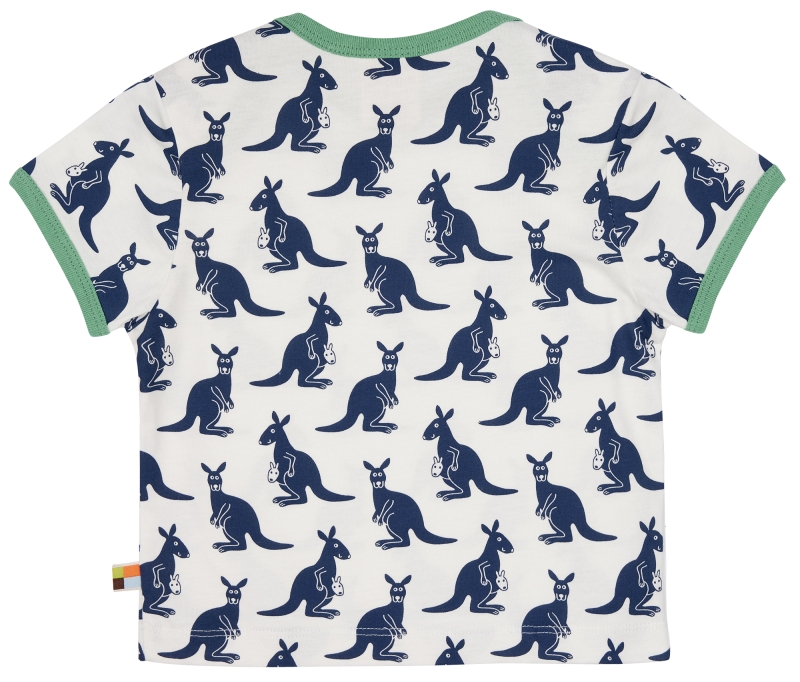 Kurzarm Shirt Känguru - navy