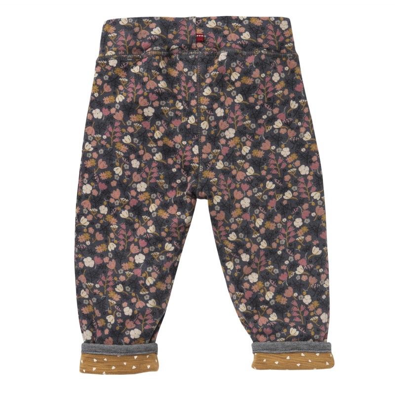 Wendehose mit Winterblumen  - schiefergrau