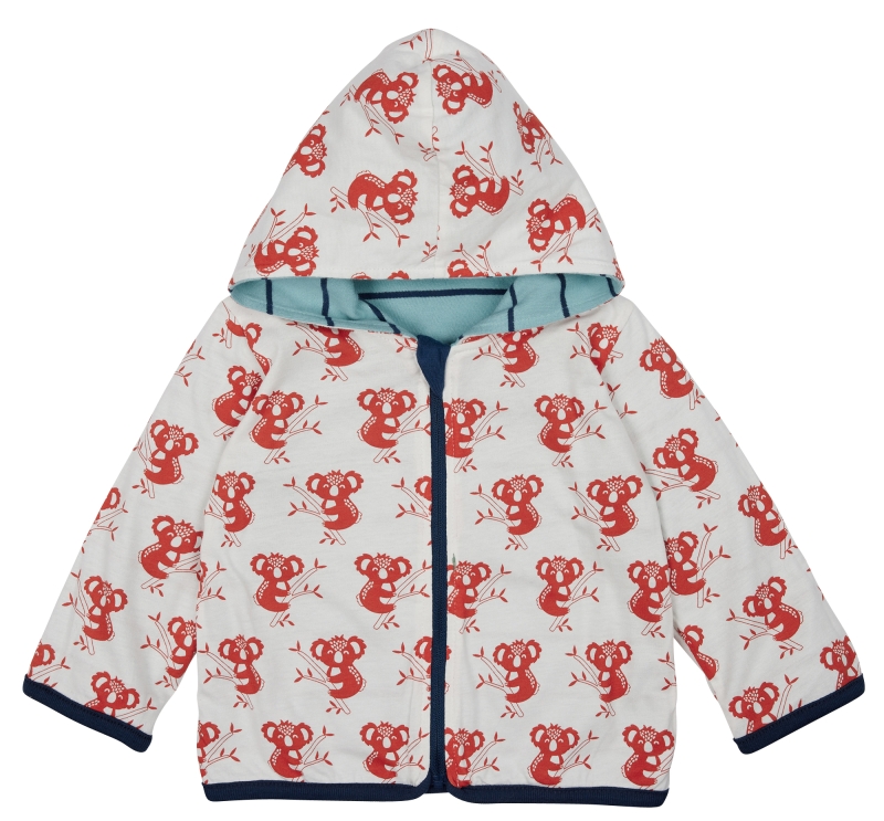 Wendejacke mit Kapuze Koala - hellblau