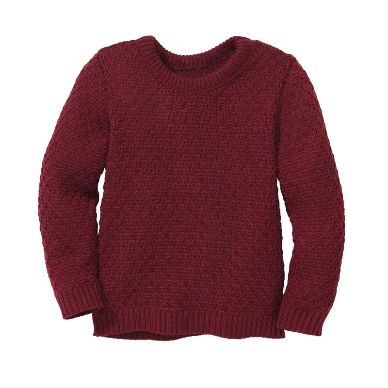 Aran-Pullover - cassis