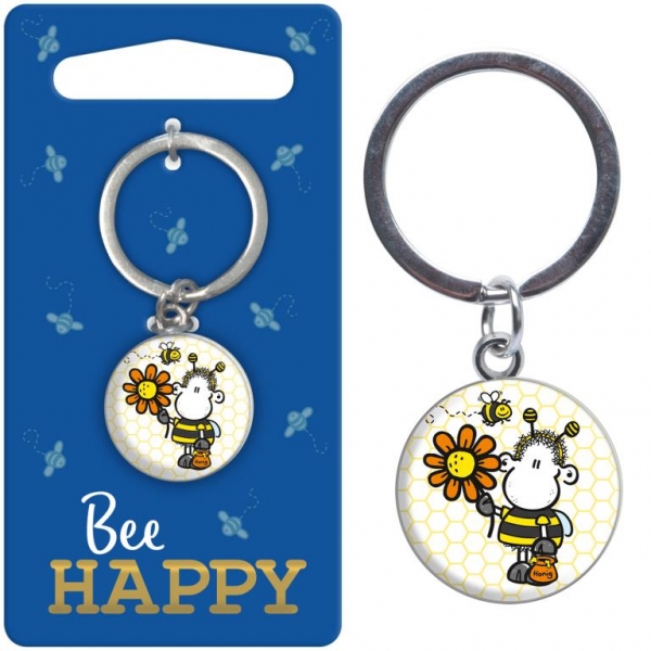 Bee happy - Schlüsselanhänger Mini