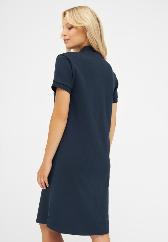 Robbenschnute Damen Polo Kleid -  Navy