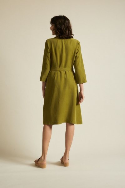LANIUS - Hemdblusenkleid - olive