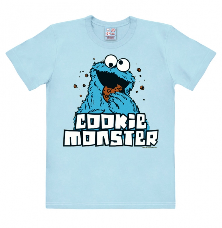 Erwachsenen Shirt - Krümelmonster - hellblau