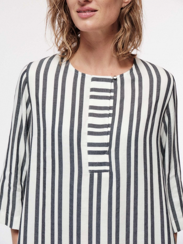 Kaftankleid - off white/atlantic