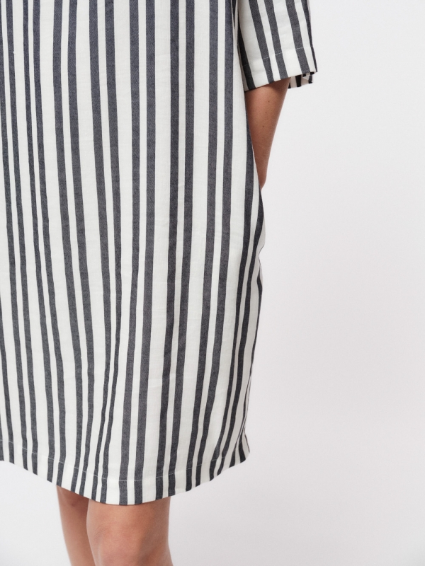 Kaftankleid - off white/atlantic