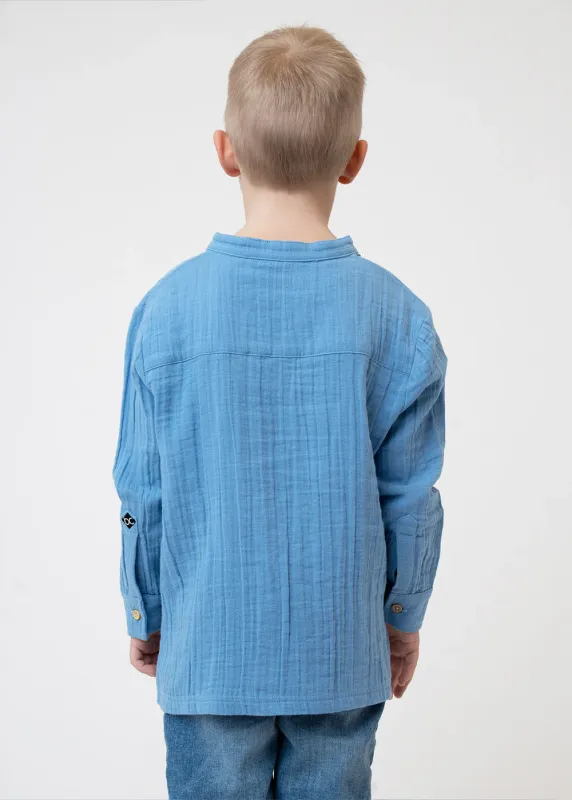 Hemd "Edelweiß" - hellblau (Kinder)