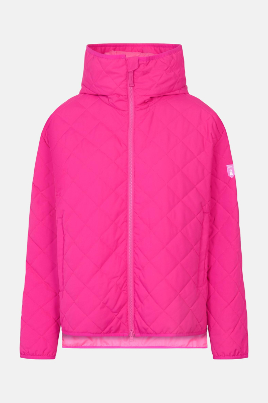 Quiltby Short Damen Übergangssteppjacke - Glo pink