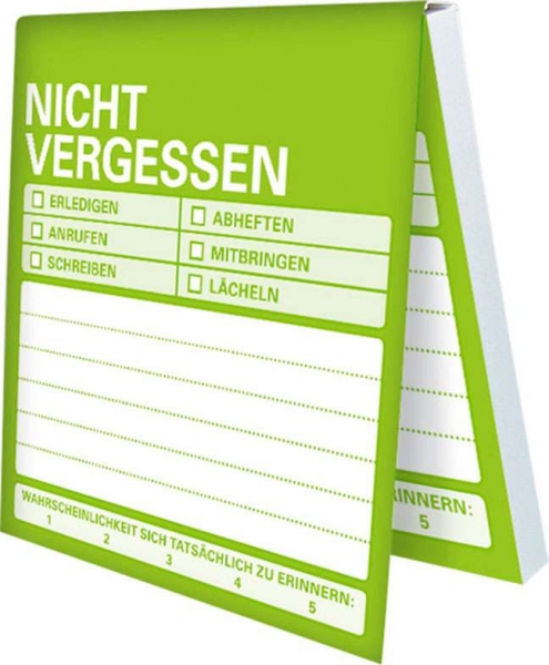 Klebezettel - Nicht vergessen