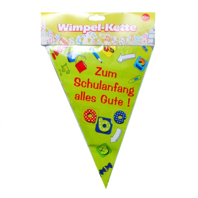 Wimpel-Girlande "Schulanfang", 10m