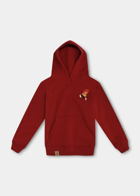 Hoodie "Grantig by nature v2" - dunkelrot (Kinder)