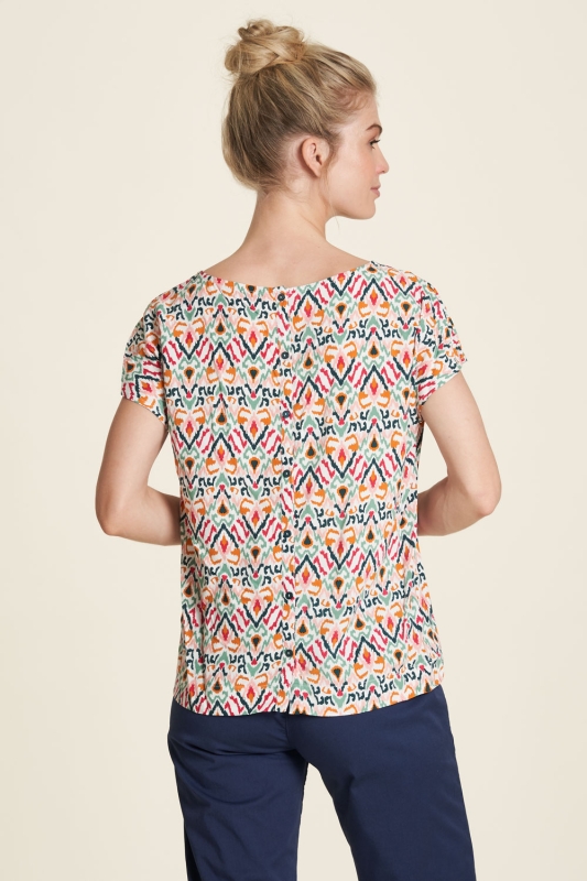 Lockere EcoVero™ Bluse - ikat