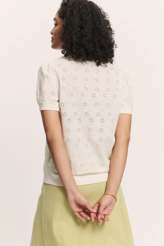 Bluse Leeaa aus Bio-Baumwolle - white