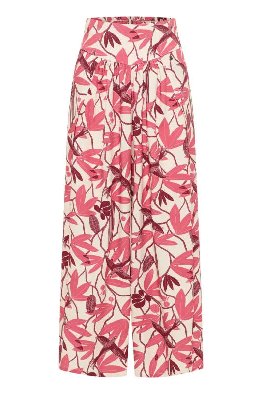 Hose Vickyy aus EcoVero™ Viskose - berry bird