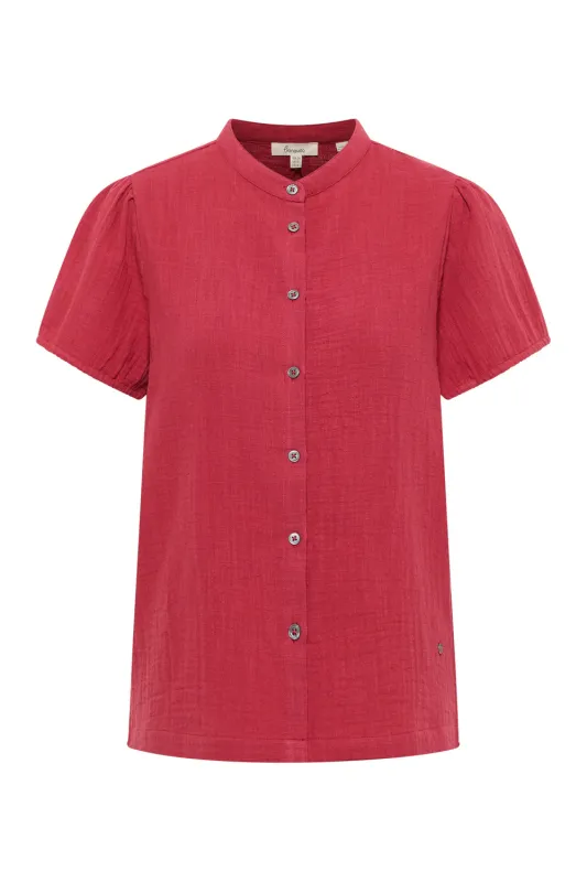 Bluse Elenaa aus Bio-Baumwolle - garnet red