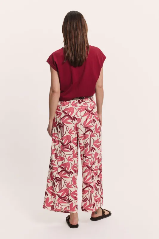 Hose Vickyy aus EcoVero™ Viskose - berry bird