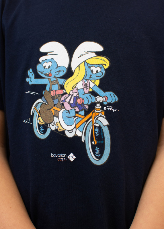 T-Shirt Schlümpfe: Trachtentandem - dunkelblau