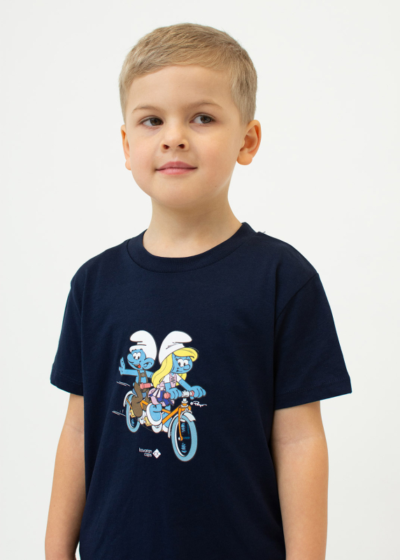 T-Shirt Schlümpfe: Trachtentandem - dunkelblau