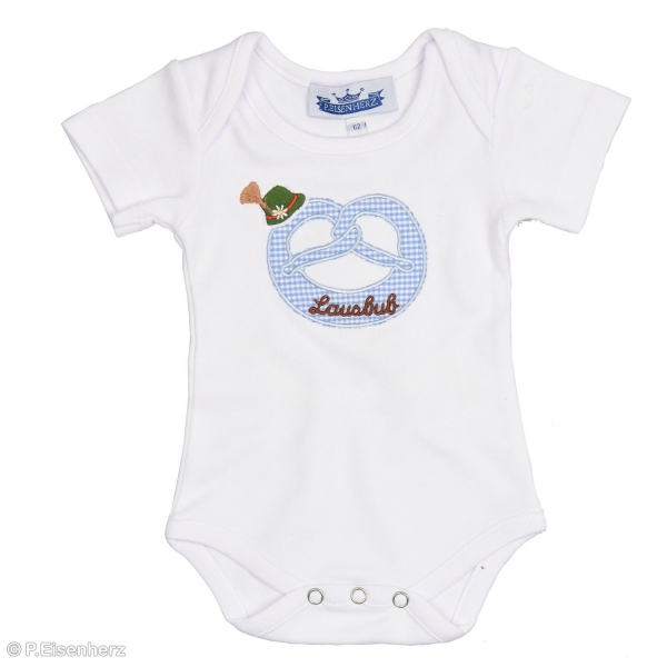 Kurzarmbody - Lausbub - Breze - blau