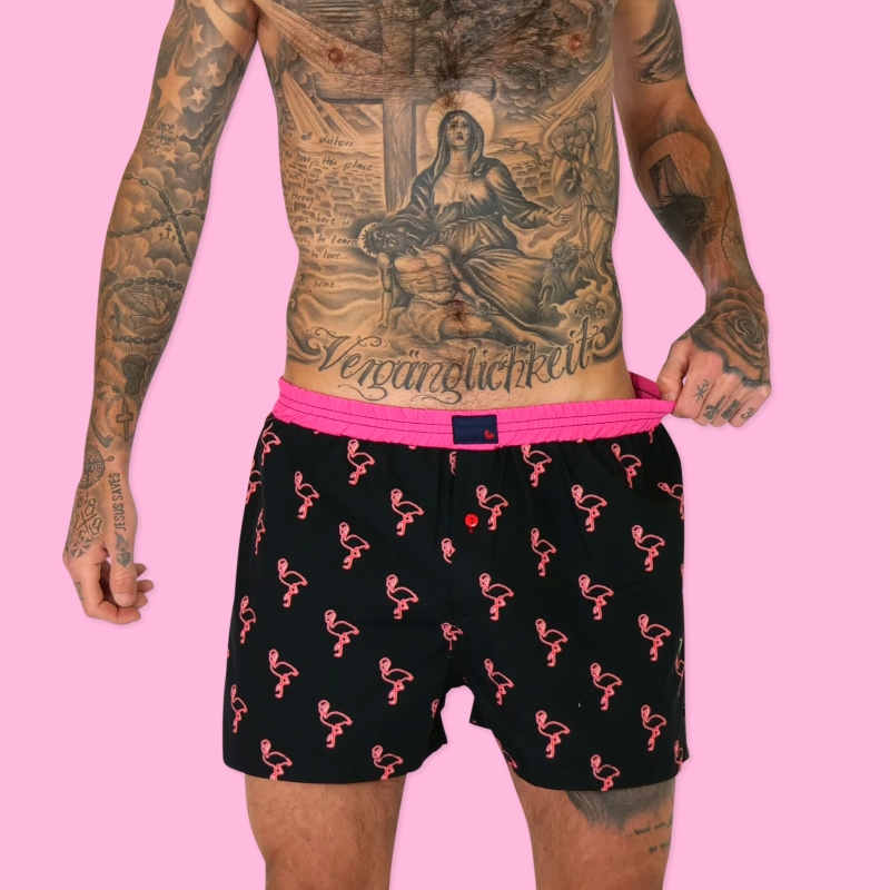 Boxershort - Neonlight Flamingo