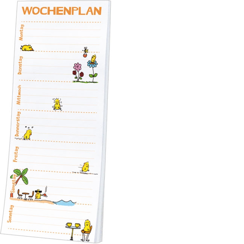 Kühlschrankblöckchen "Wochenplaner - Küken"