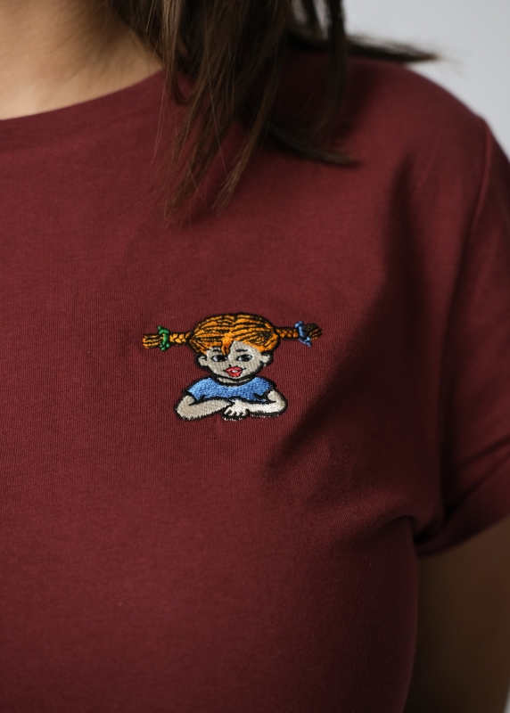 T-Shirt "Pippi" - burgund