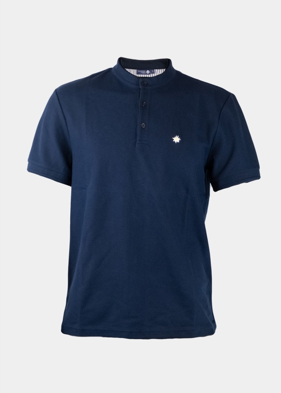 Poloshirt Edelweiß - dunkelblau